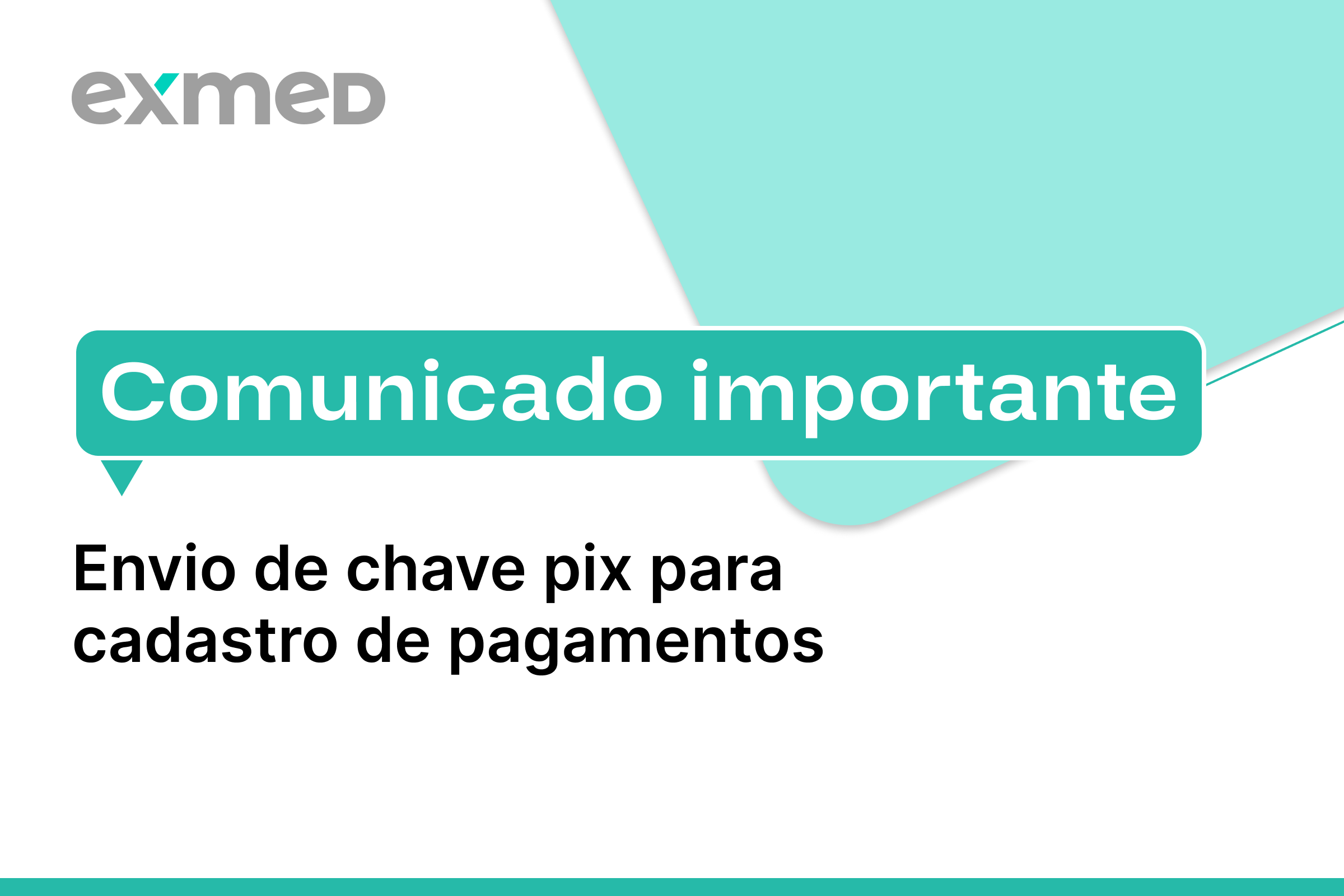 Envio de chave pix para cadastro de pagamentos